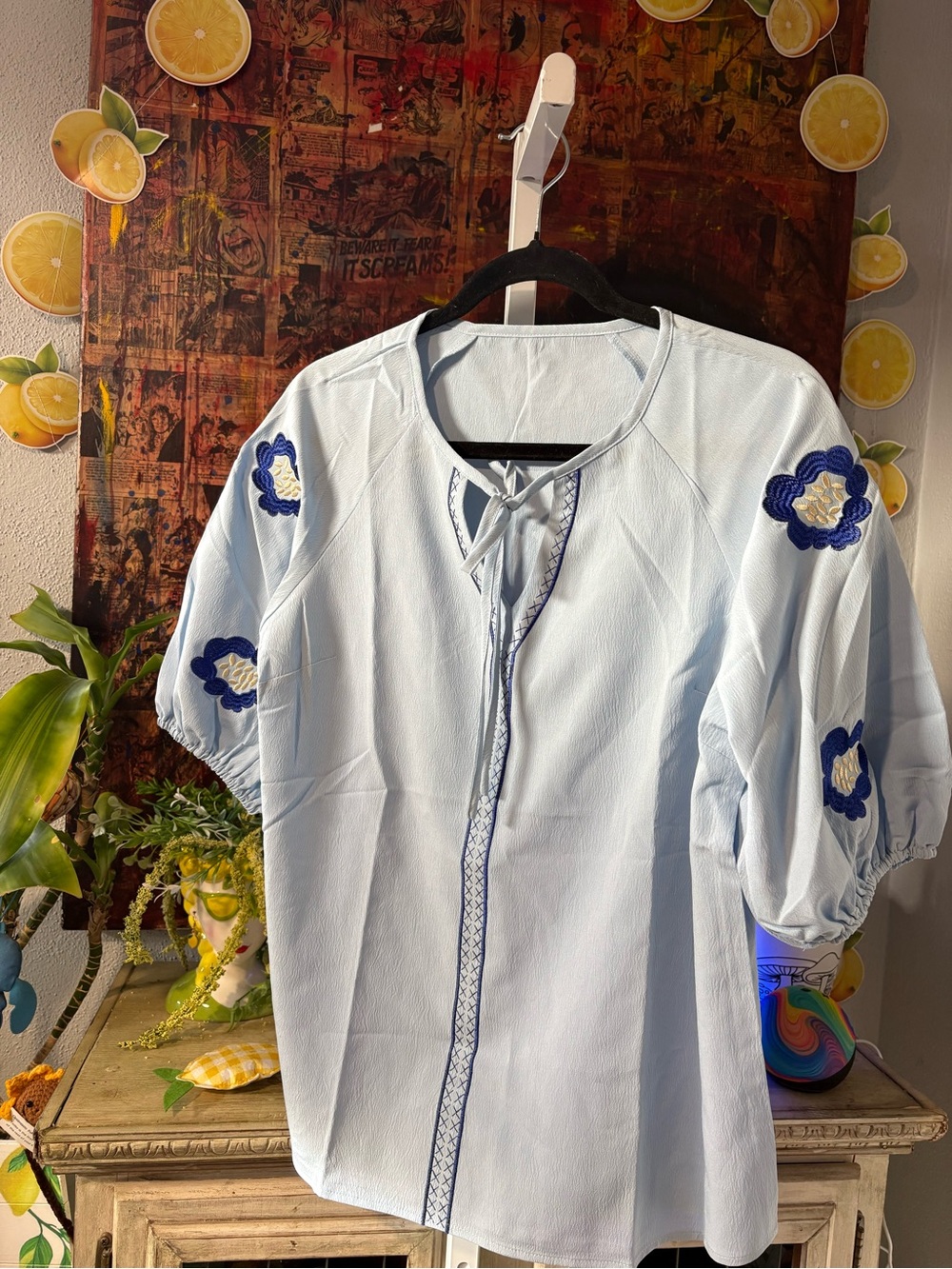 NWOT Embroidered Top